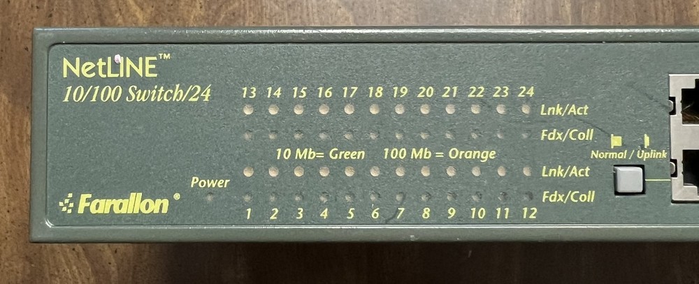 Netline 10/100 Switch/24 by Farallon, Model # PN8240