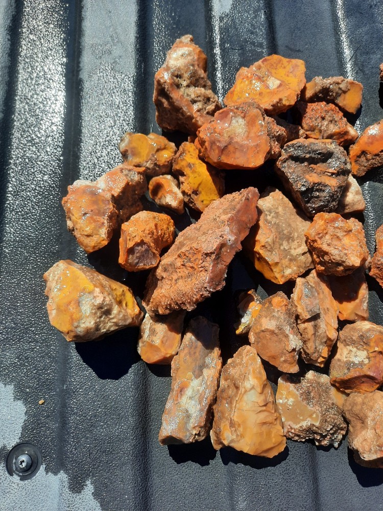 Red/Yellow Jasper Agate Chert Nodule Botryoidal Rough Lot!
