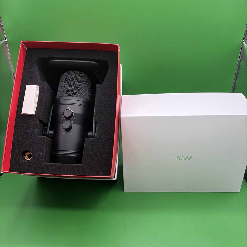 FIFINE USB Studio Recording Microphone Computer Podcast Mic for PC, PS4