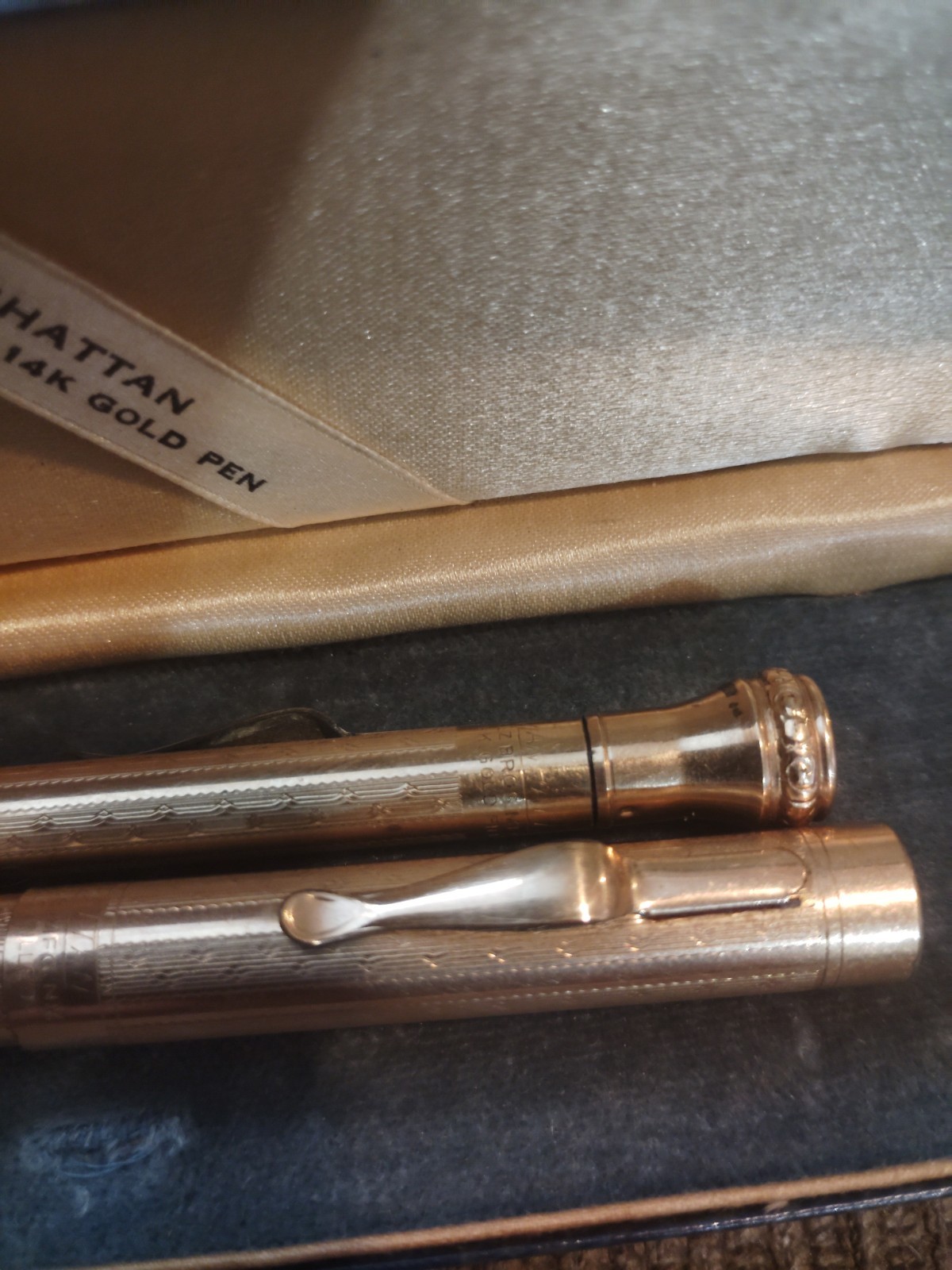 Manhattan Salz Bros Vintage 14k Gold Filled Pen Set