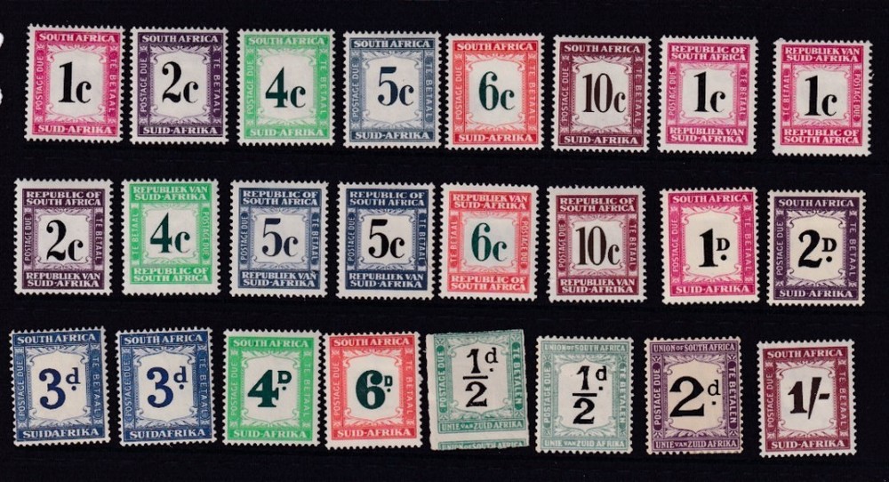 South Africa lot collection Postage Due issues MINT light/medium hinges