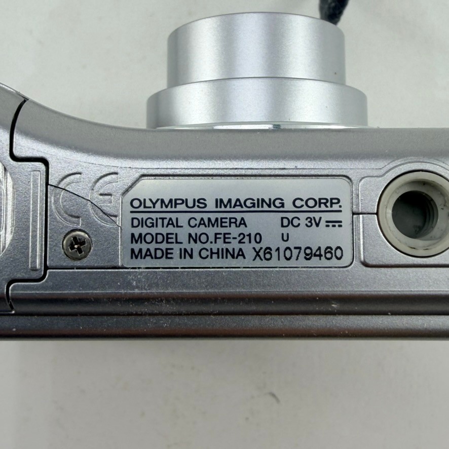 Olympus FE-210 7.1MP Digital Camera with Strap, Memory, & Extras - Tested Works