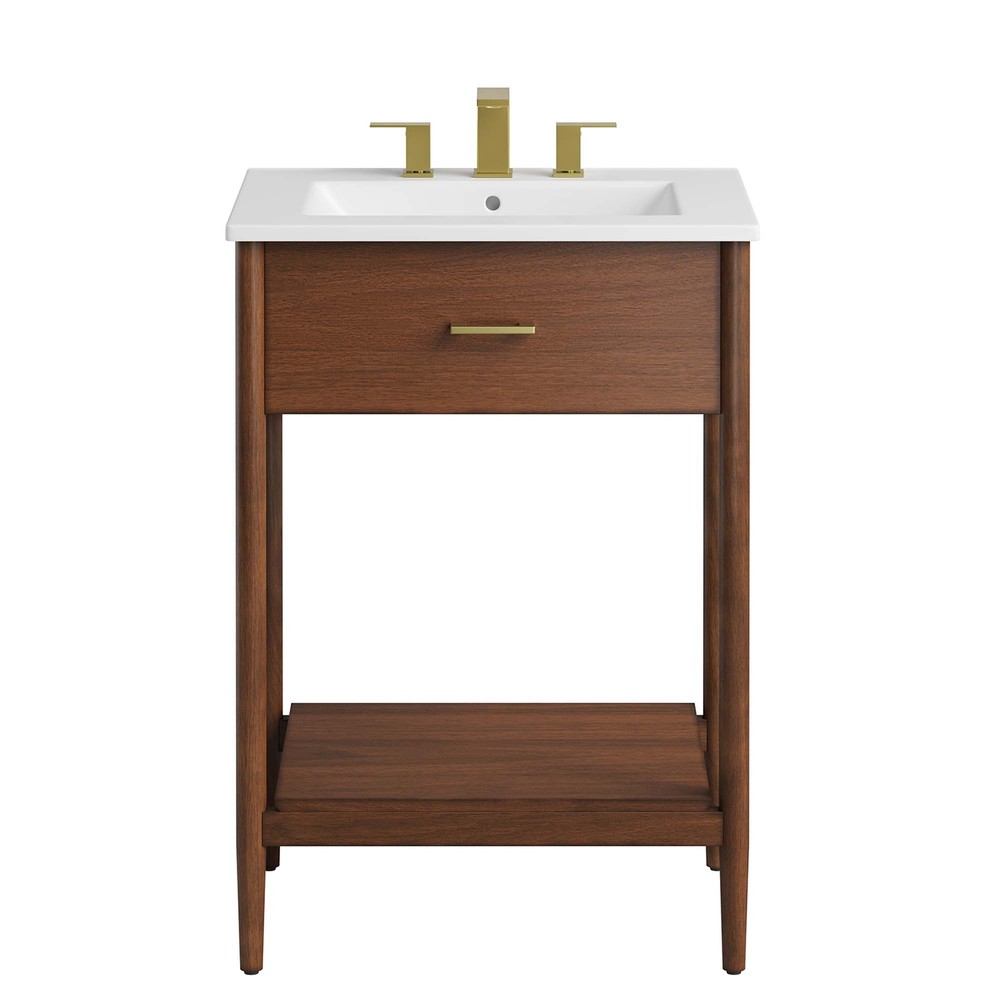 Zaire 24" Bathroom Vanity in Walnut White