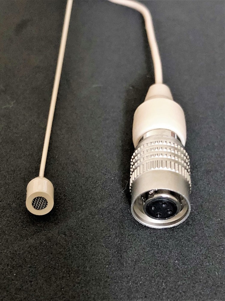 Single Earhook Headset Microphone w/ 4 pin mini XLR for Audio Technica Wireless