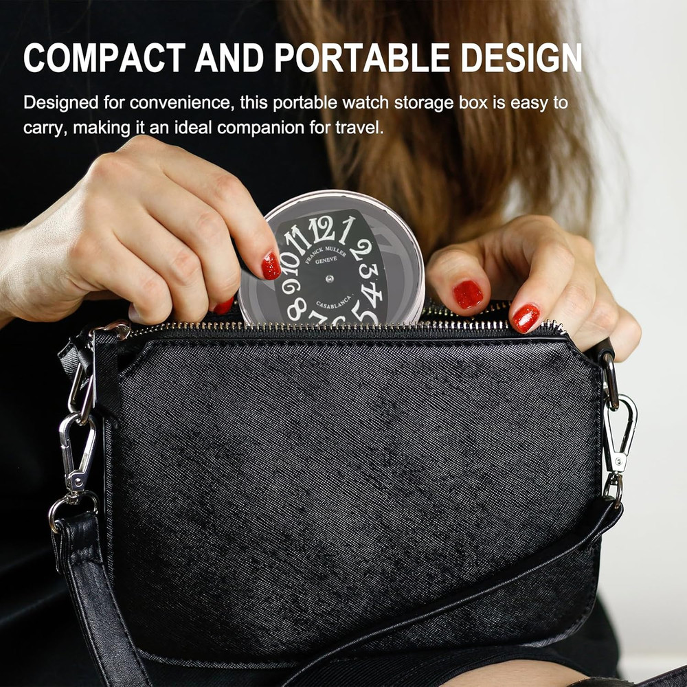 TECHPLUS 2Pcs Portable Watch Storage Box for Watch Dials – Dust and Scratch Prot
