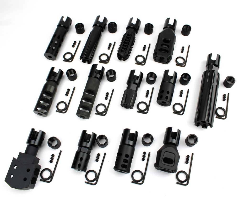 Black Muzzle Brake/Linear Compensator Compatible with Ruger 10/22 1022 .22LR