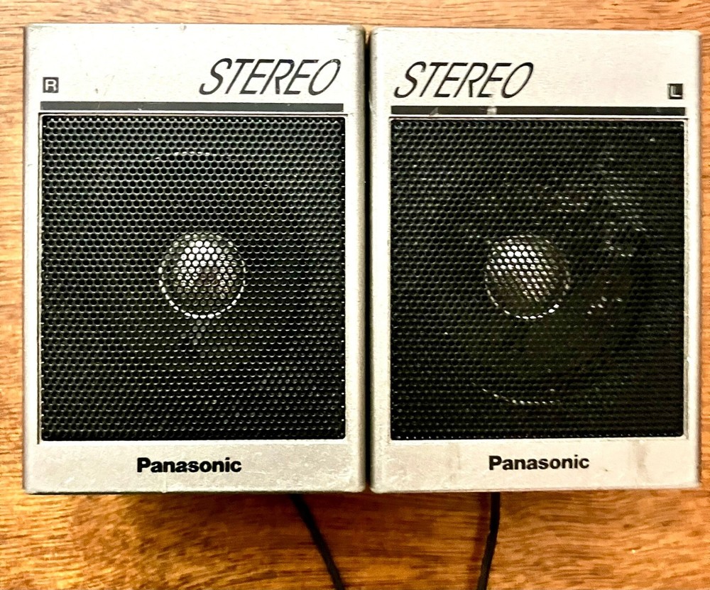 Vintage Panasonic Mini Speaker Pair - Made In Japan - Tested