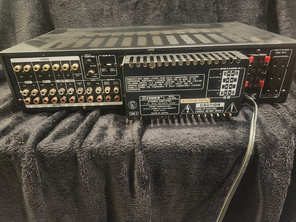 Fisher CAV-875 Integrated Stereo Amplifier TESTED WORKING