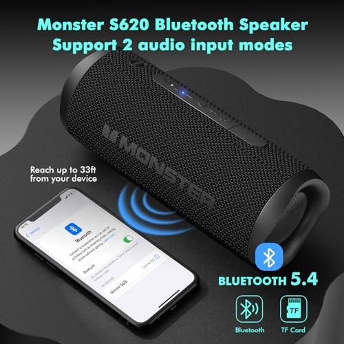 Bluetooth Speaker, Wireless Portable Outdoor Bluetooth Speakers, 60W Black
