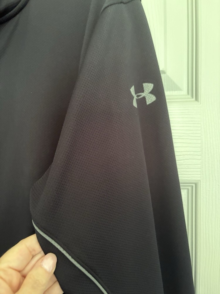 UNDER ARMOUR MEN'S FULL ZIPPER JACKET BLACK SIZE MED POLYESTER