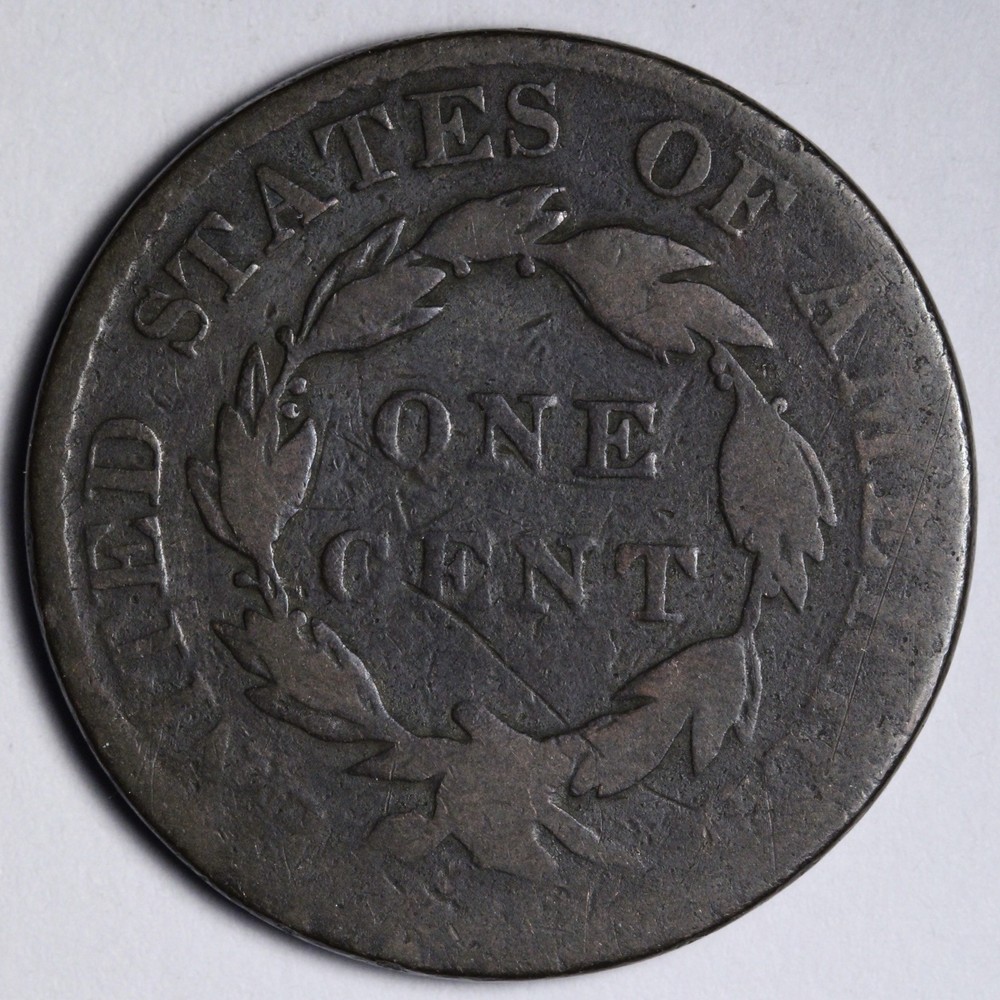 1824 Coronet Head Large Cent VG E105 WZNL
