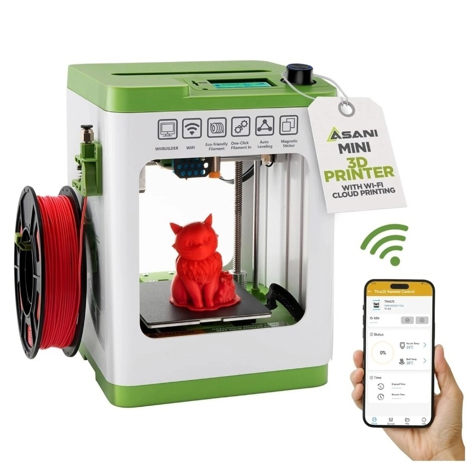 Fully Assembled Mini 3D Printer for Kids and Beginners - Complete Starter Kit...