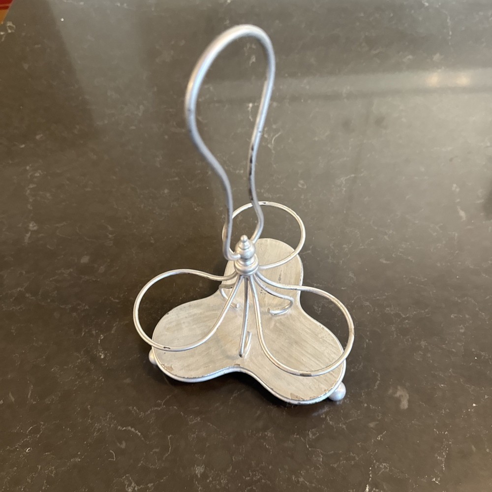 Vintage Metal Three Candle Holder