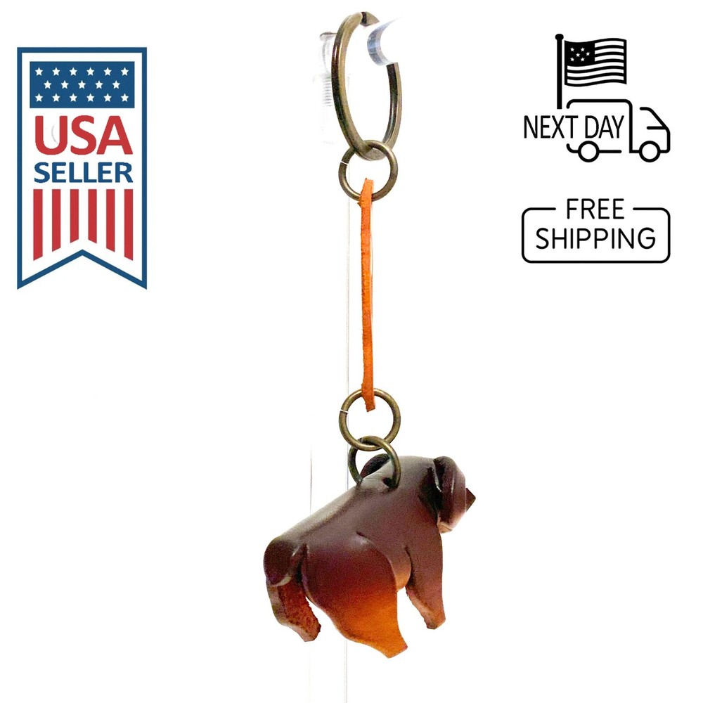 Rambouillet Sheep Handmade Leather Keyring
