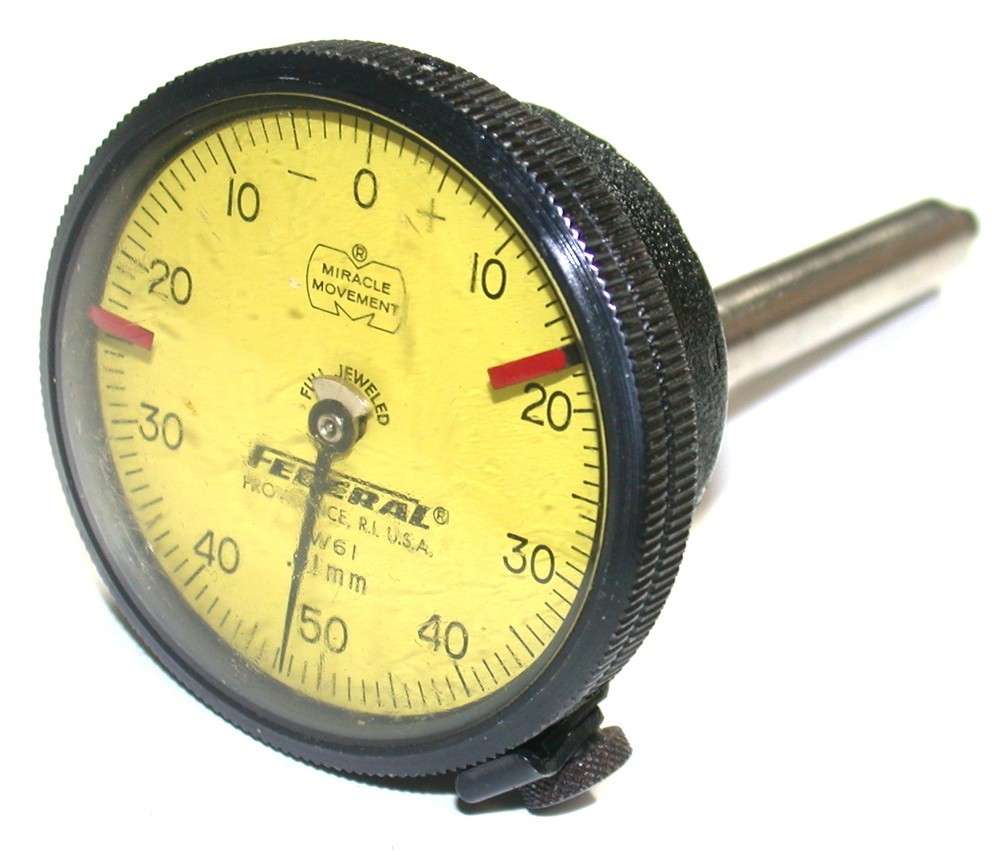 Federal Model W6I Dial .01mm 3" Long Stem Perpendicular Metric Indicator