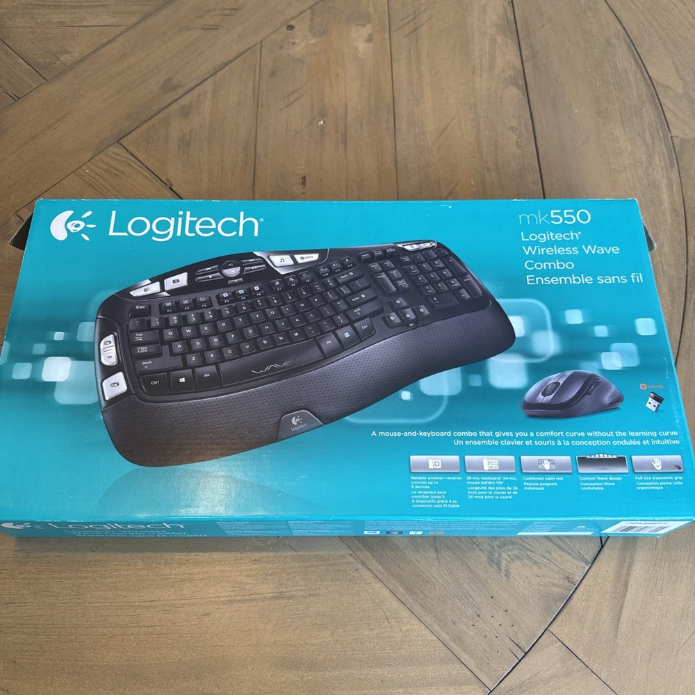 LOGITECH MK550 Wireless Wave Keyboard ONLY NO MOUSE CLEAN W/BOX