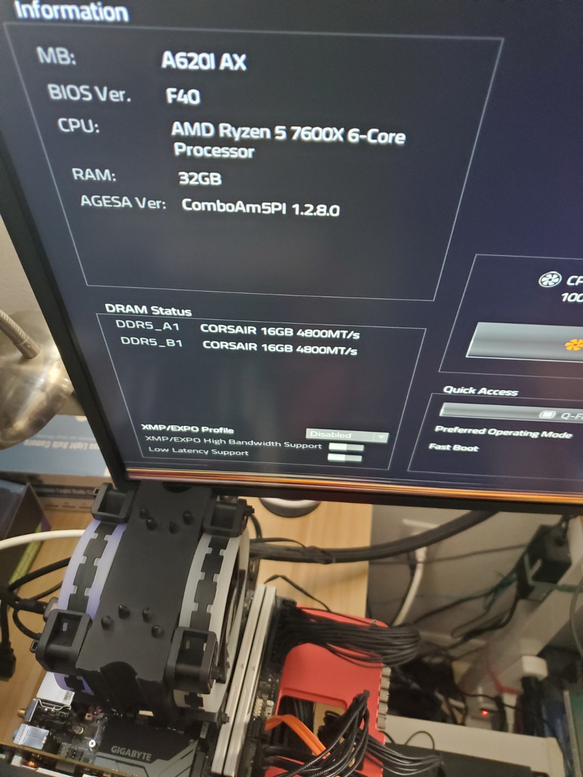 Ryzen 5 7600X + GIGABYTE A620I AX Motherboard Combo Lot