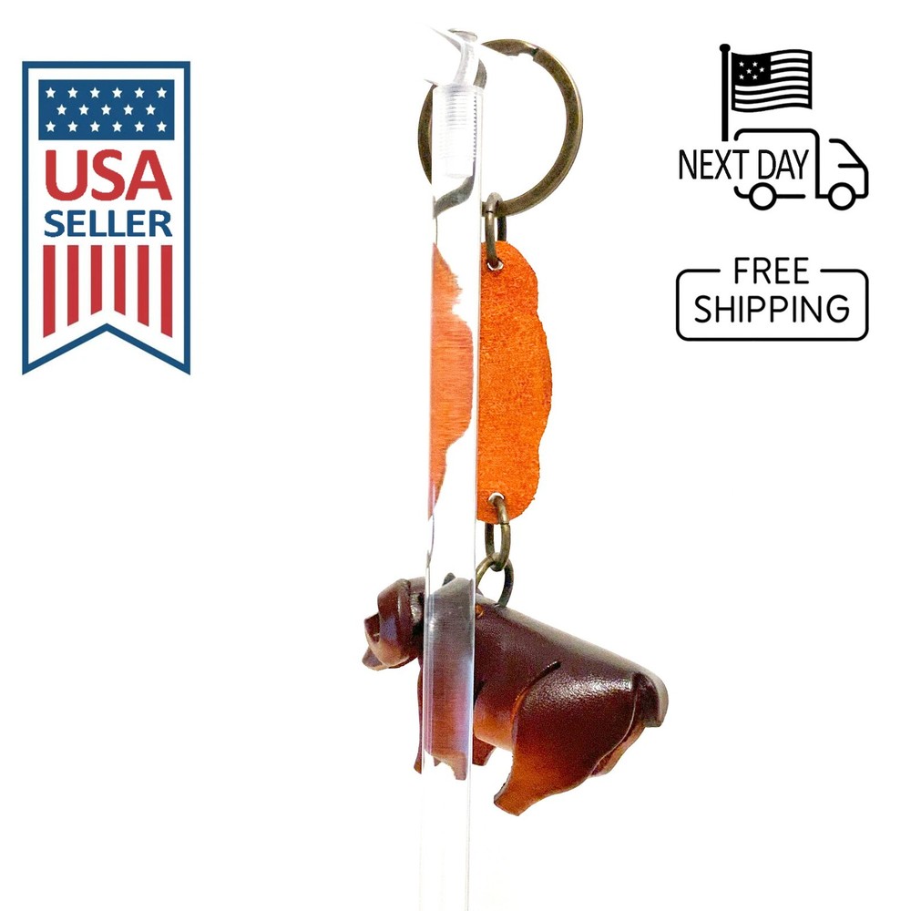 Rambouillet Sheep Handmade Leather Keyring