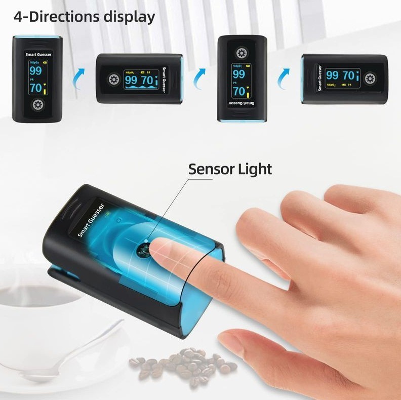 LOT Oximeter Pulse Fingertip SpO2 Heart Rate Blood Oxygen Saturation Monitor APP