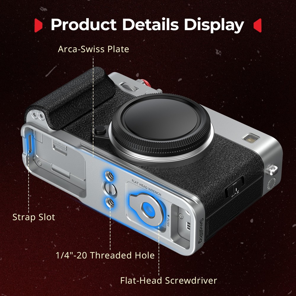 SmallRig X-E5 L-Bracket/Camera Leather Case/Thumb Grip for FUJIFILM X-E5 Camera