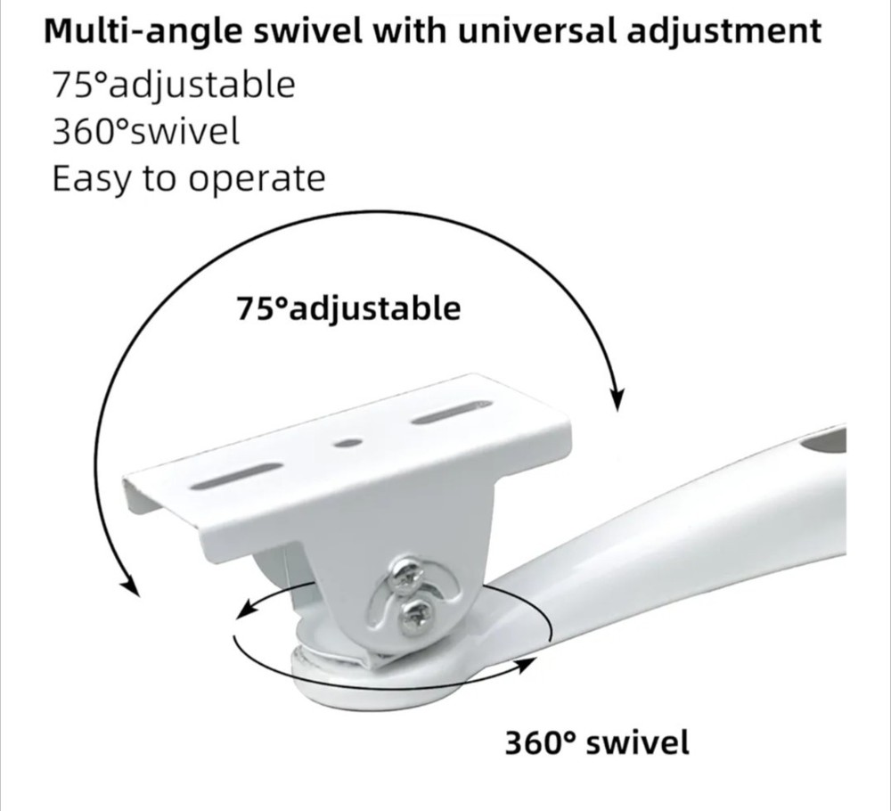 Universal Outdoor Wall Mount durable Adjustable Bracket CCTV Camera White Stand