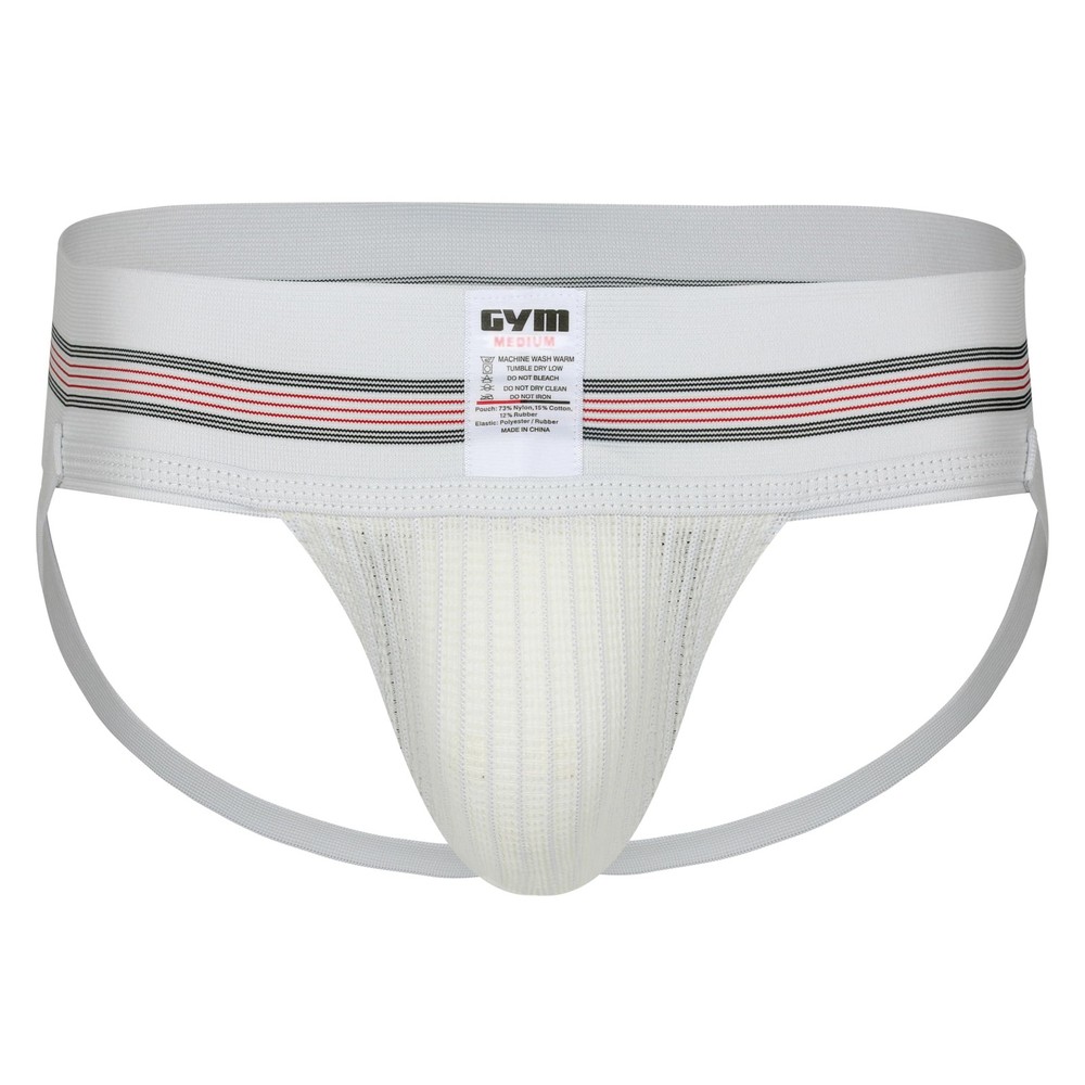 Mens Old School Jockstrap (Large, White, 1-Pack)