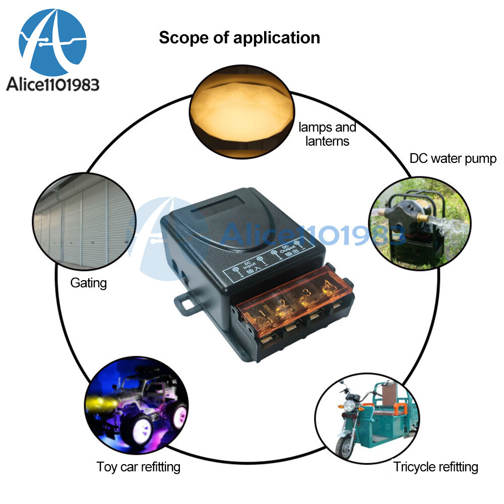 DC 8-72V 433mhz Wireless Remote Control Switch 30A Relay Control Power Switch