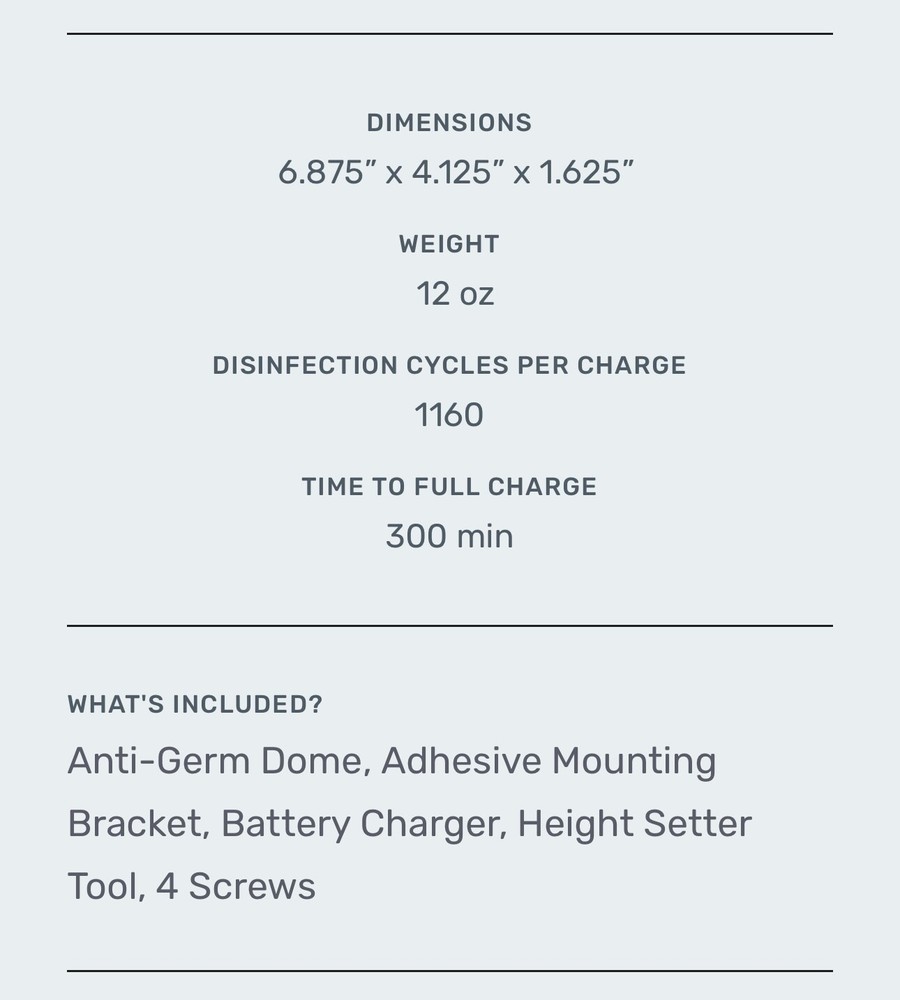 Anti-Germ Dome