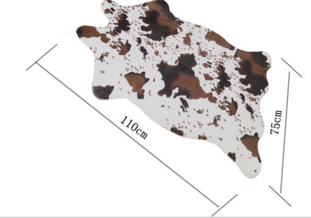 COWHIDE RUGS Area Rugs Cow Skin Hide COWHIDE 3.6x2.5 Feet Faux Leather Carpe