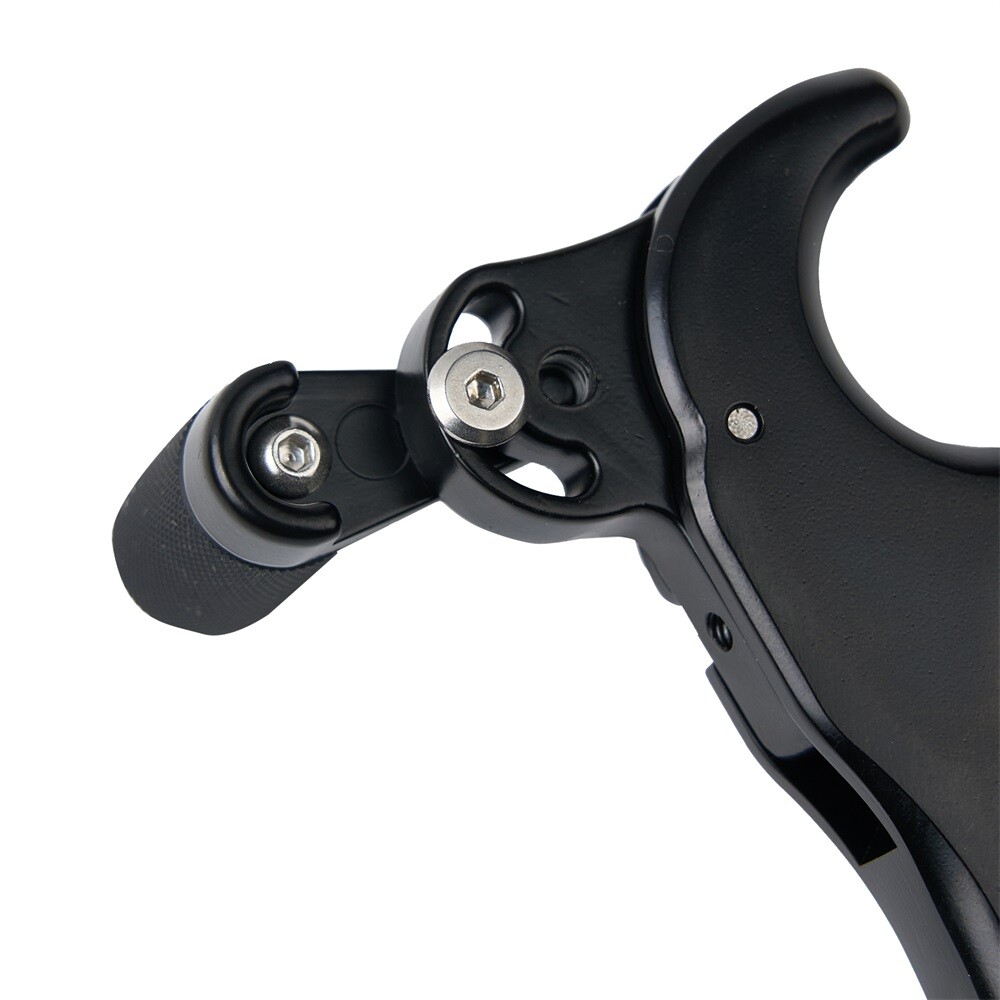 Adjustable 4-Finger Compound Bow Release Aid 360° Rotate Thumb & Wrist Straps