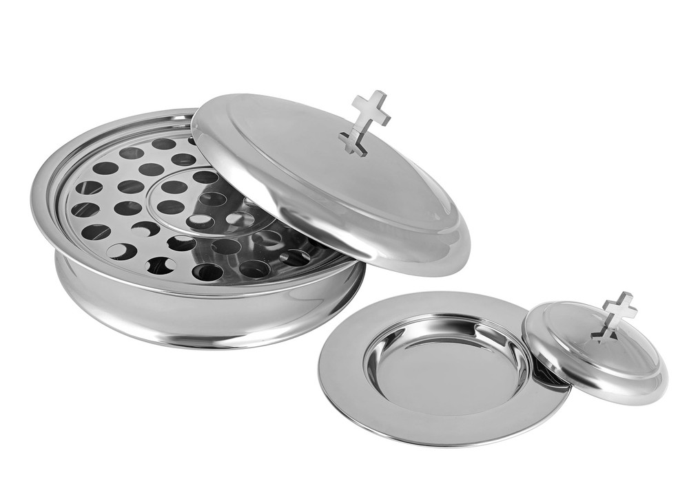 Communion Ware | Holy Stackable 1 Communion Tray with a Cover & 1 Bread Plate...
