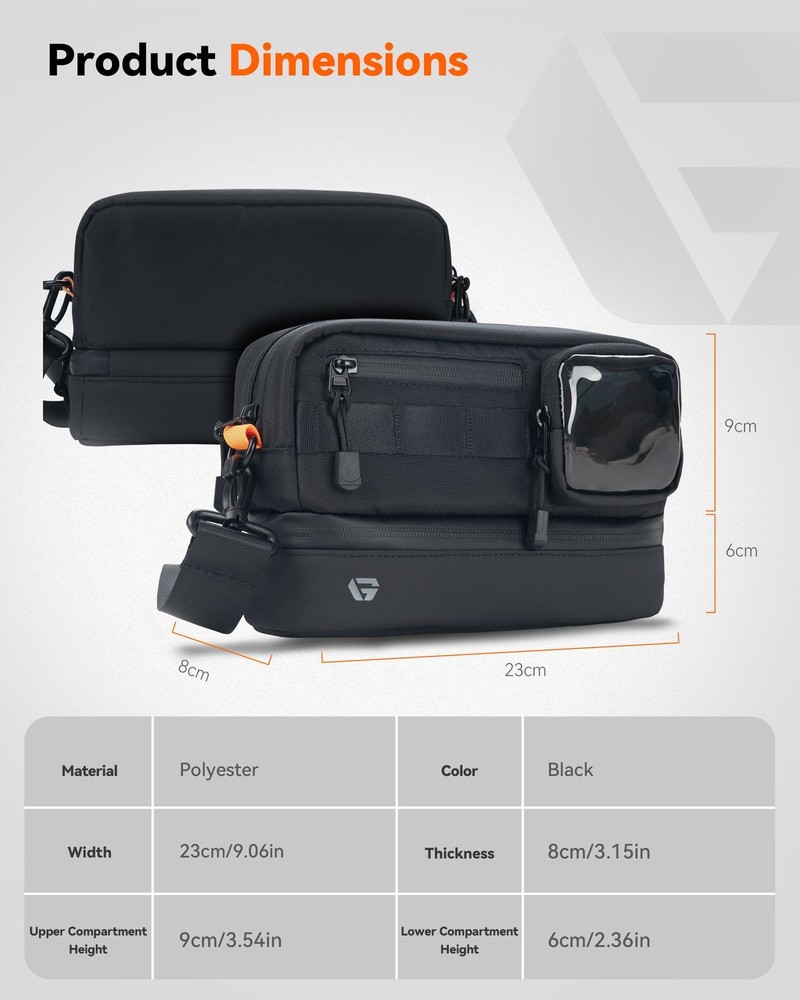 GESTAC Camera Storage Bag for Pocket 3 Secure Pod Large Capacity Polyester