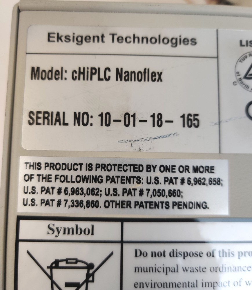 Eksigent NanoLC 2-D cHiPLC nanoflex Docking Station System Tested