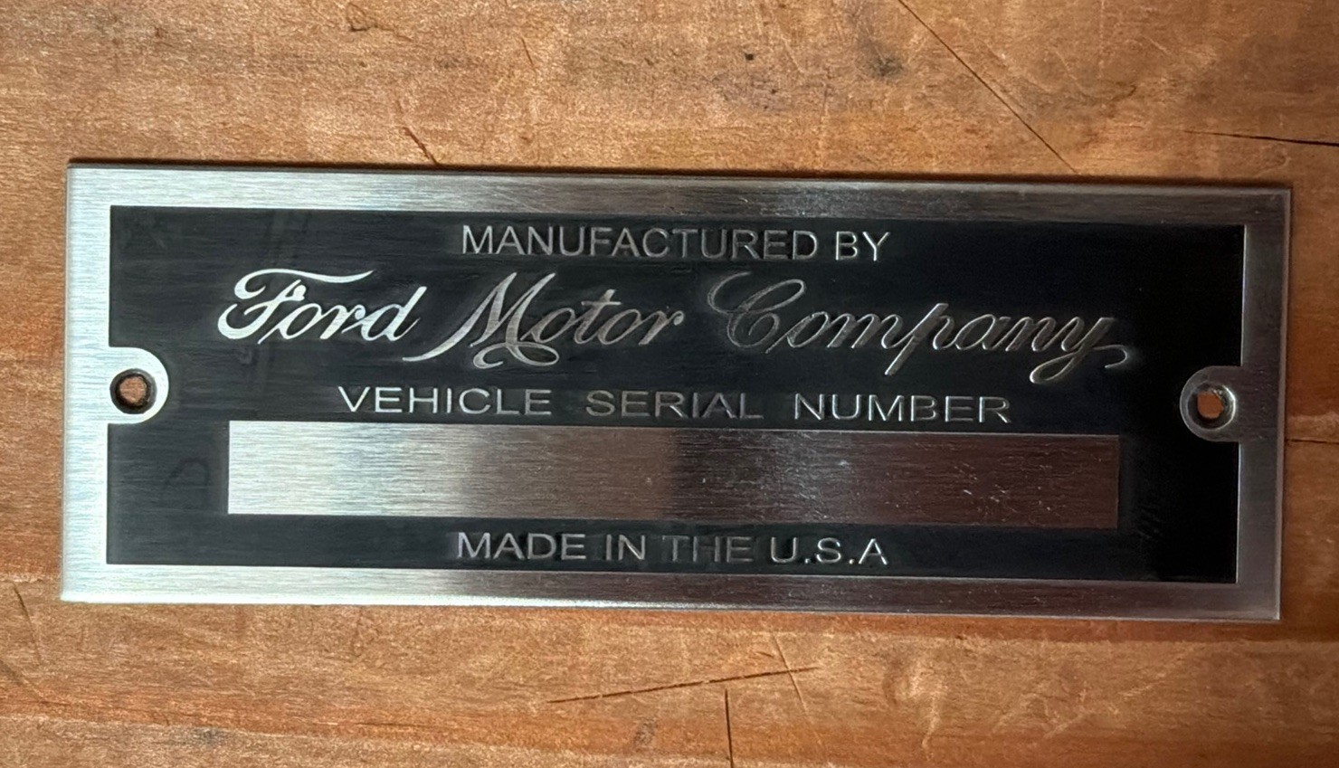 FORD SERIAL NUMBER DATA PLATE MODEL A/B TAG CAR OR TRUCK STAMPED w/ INFORMATION