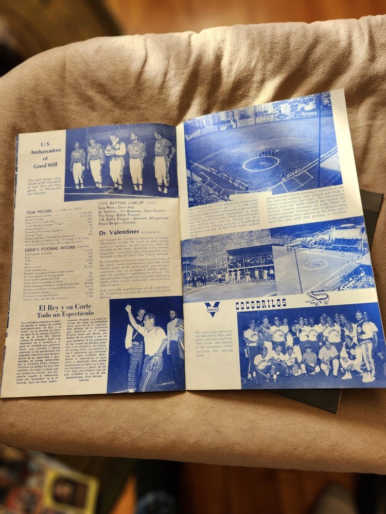 Autographed 1974 King and His Court Softball PRogram