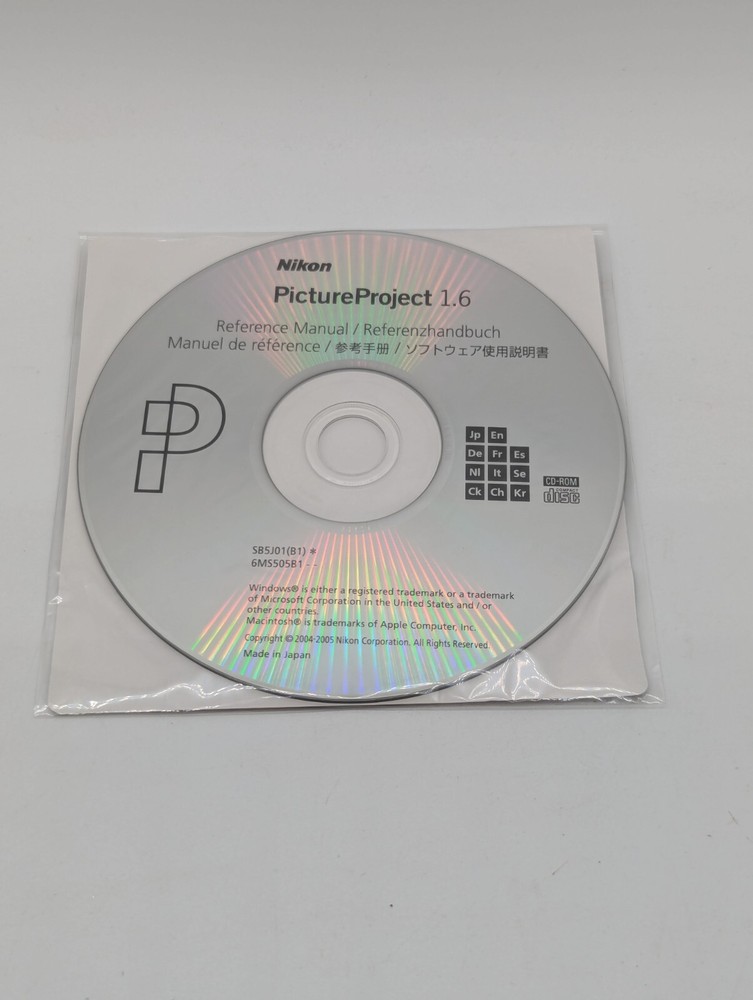 Nikon Picture Project 1.6 CD-Rom Software / Reference Manual 2 CDs