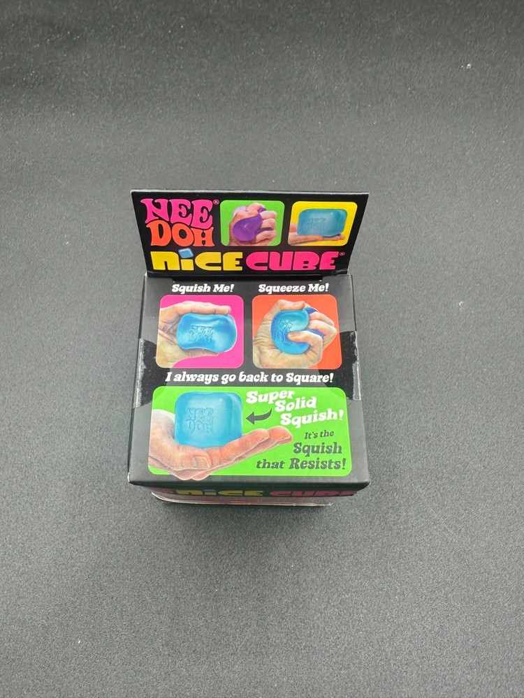 Original Nee Doh Nice Cube - Super Solid Squish! (Purple) - Factory Sealed