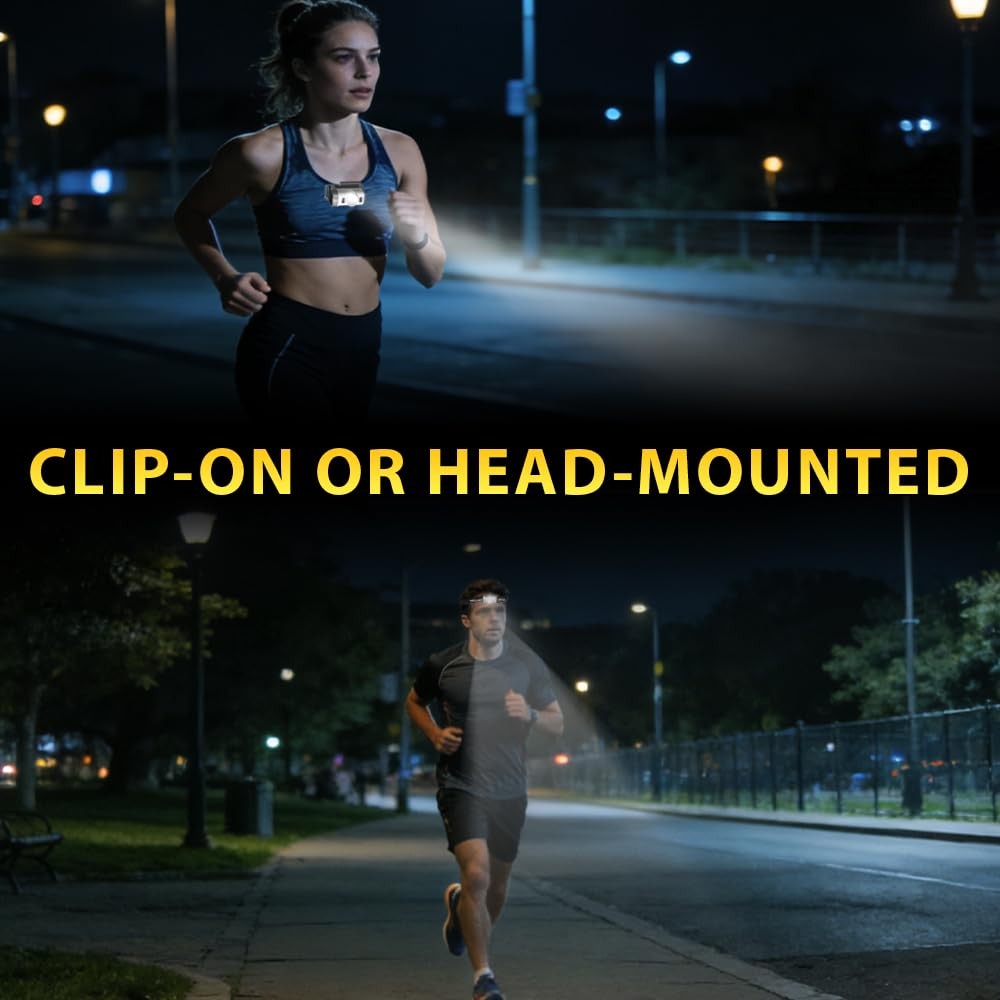 LED Headlamp Rechargeable Type-C, 2 Pack Super Bright Head Lamps, 8 Modes Cli...