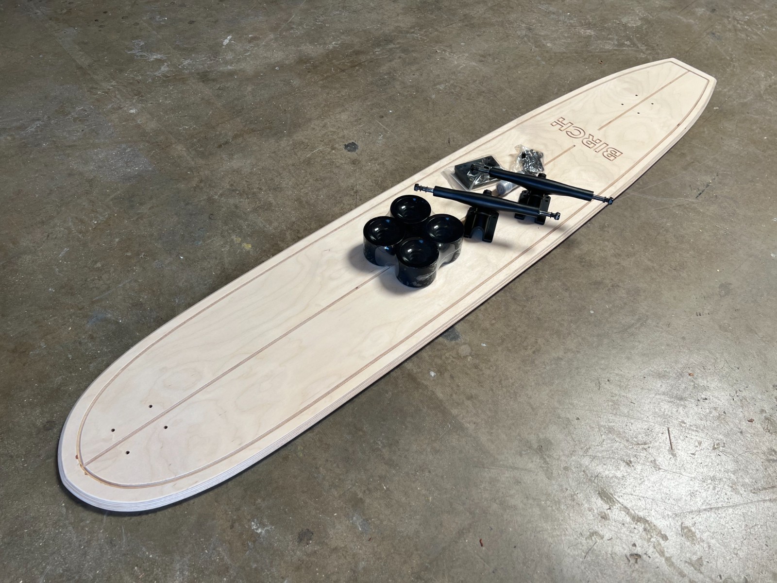 BIRCH DIY Longboard Skateboard KIT make your own custom longboard