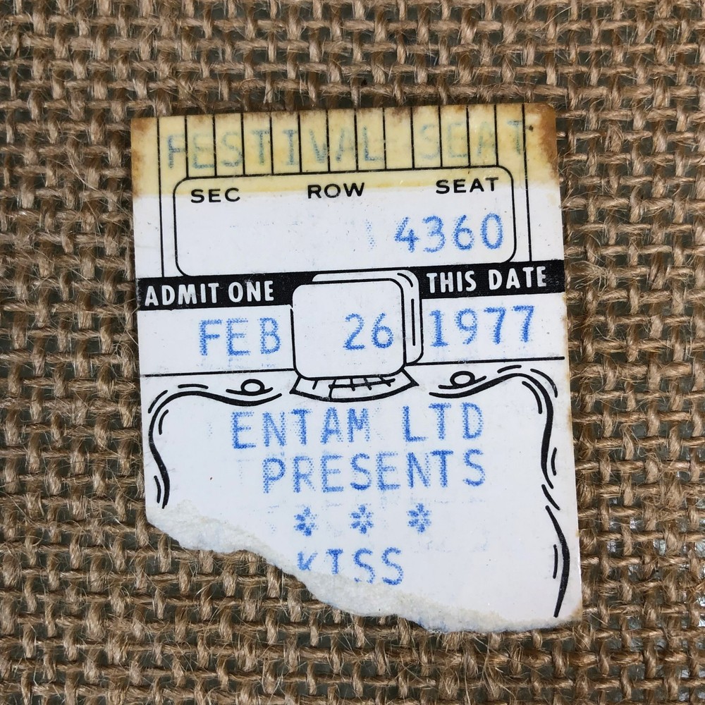 KISS CONCERT Tickets Lot of 2 Vintage 1977 Ticket Stubs February 26 Freedom Hall