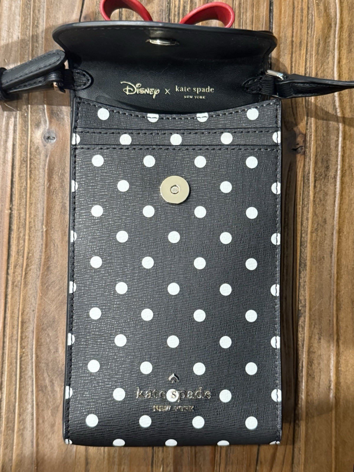 Kate Spade Disney X Minnie Mouse North South Phone Crossbody Purse Bag New WOT