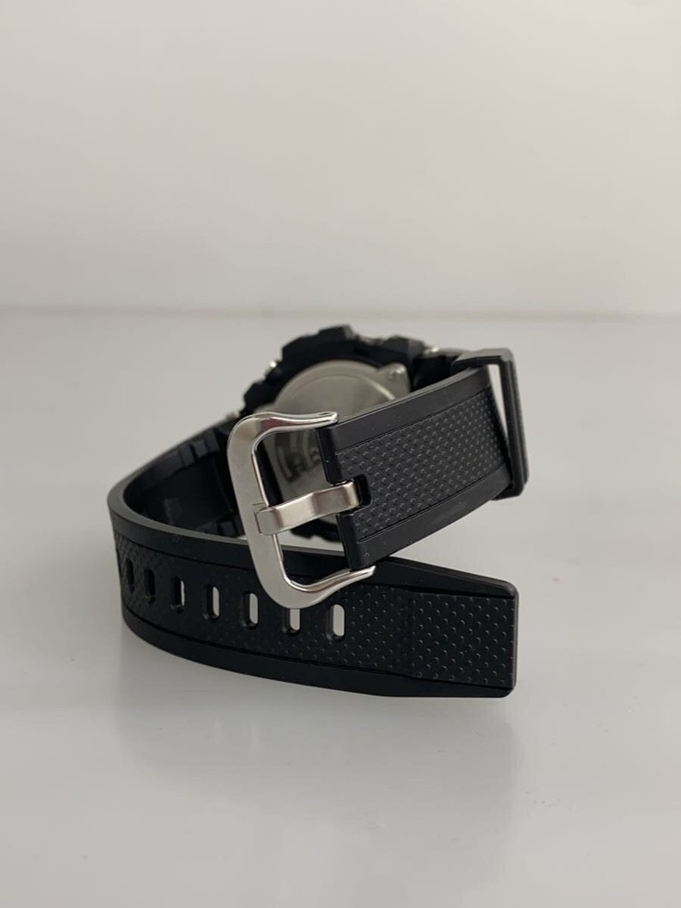 CASIO Solar Watch G SHOCK Digital Analog Leather Silver