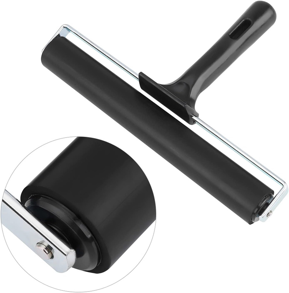 7.9In Paint Roller Rubber Roller, Brayer Rollers for Crafting, Hand Roller Silen