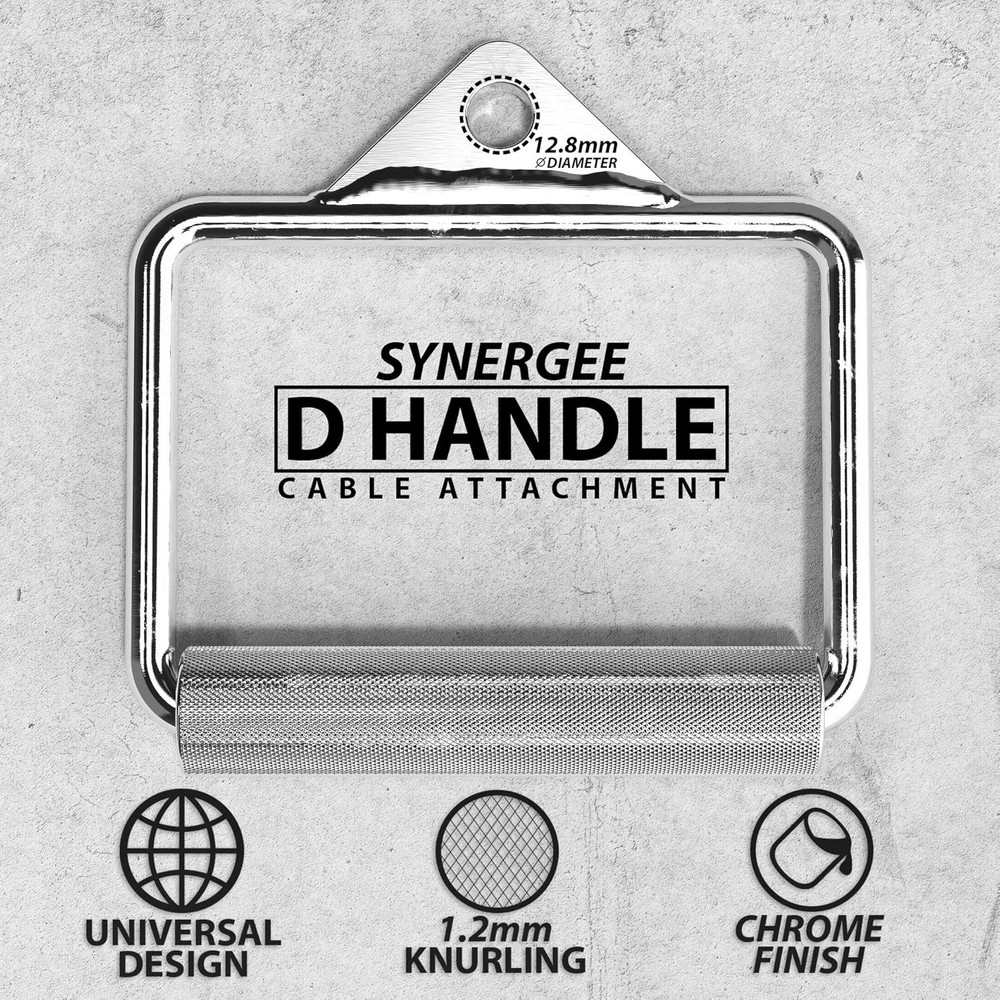 D Handle Cable Attachment – Home Gym Accessory for Cable Machine, D Ring Grip...