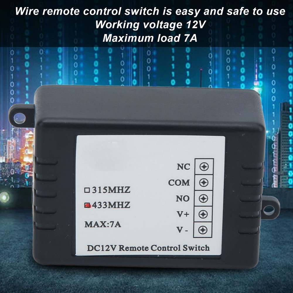 DC12V Remote Control Switch Battery Disconnect Switch Single Button 7A