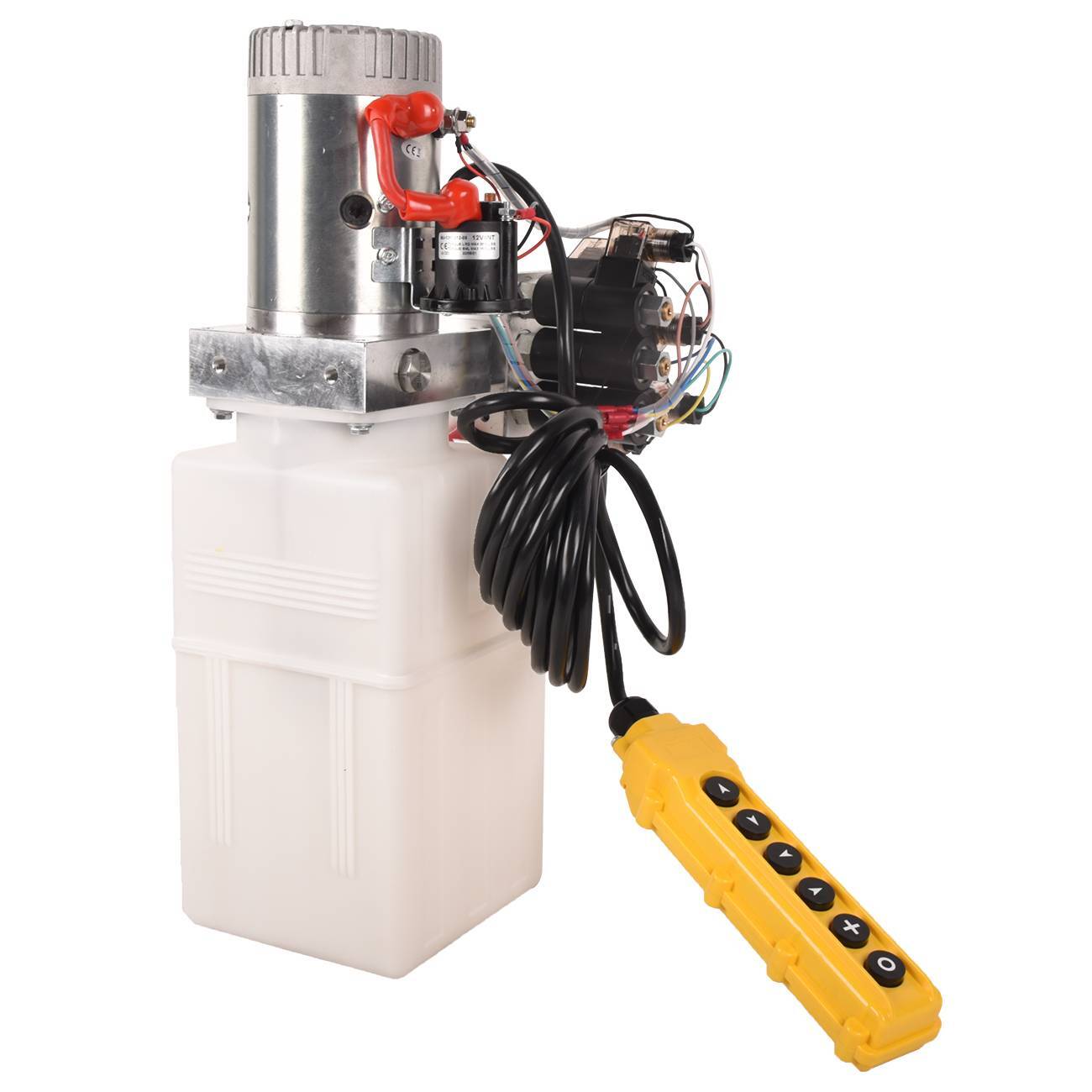 Hydraulic Power Unit Pump 6 Way 6 Quart Double Acting Dump Trailer Car Lifting