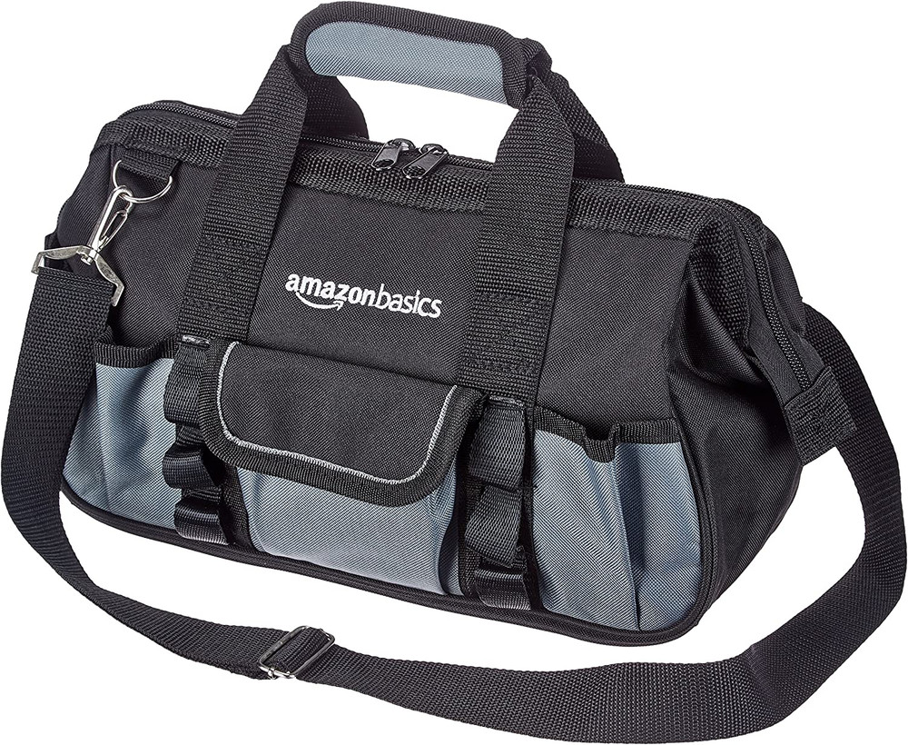 Amazon Basics Durable Wear-Resistant Base, Tool Small Standard Bag with Strap, 1