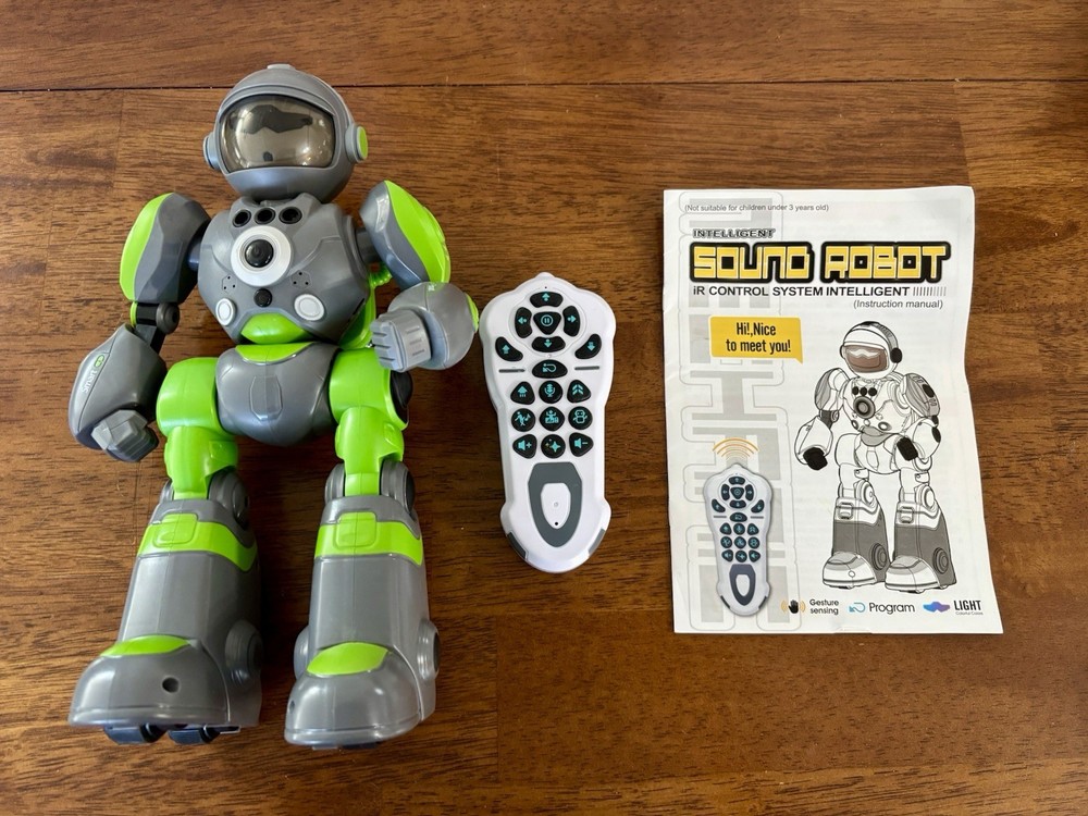 RC Robot Toy for Kids Gesture Sensing Programmable Remote Control Robot Green