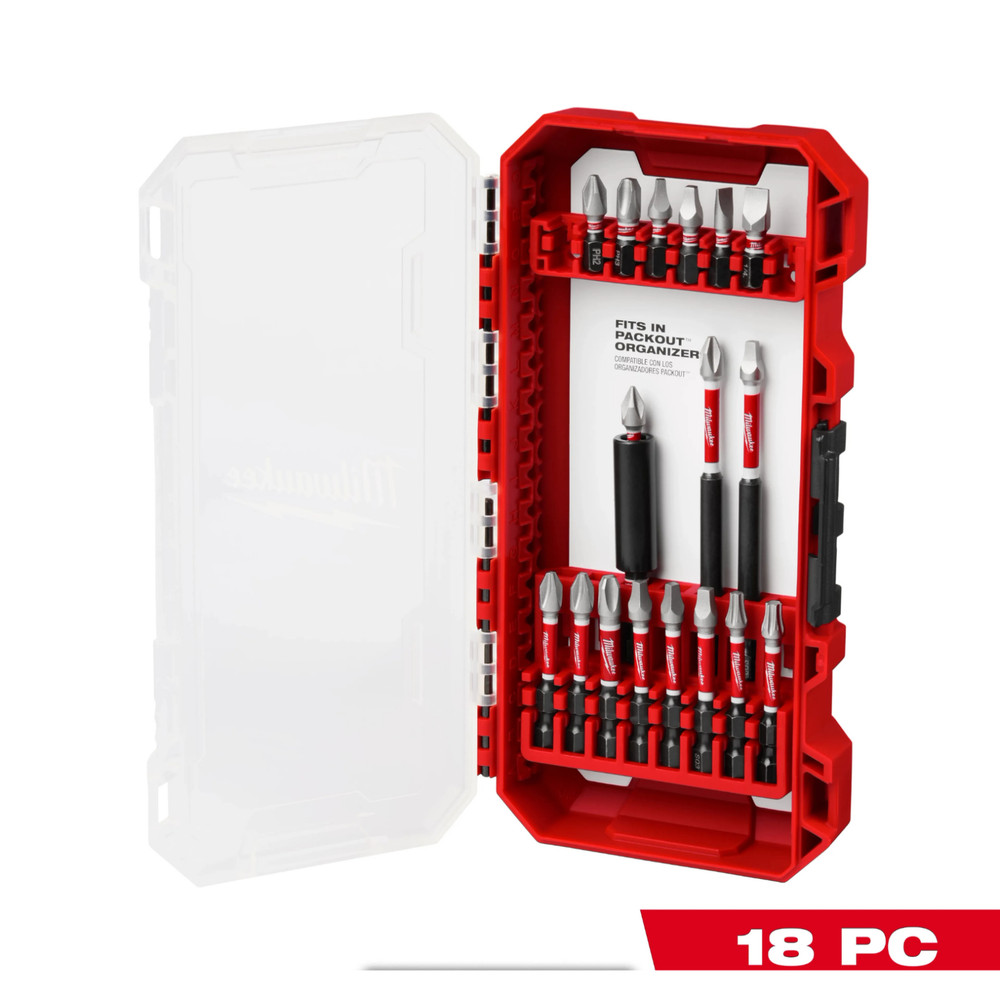 Milwaukee 48-32-4403 Optimized Shockzone Steel Impact Driver Bit Set - 18pc