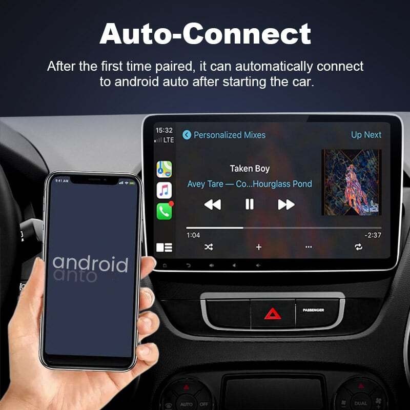2-in-1 Wireless CarPlay Adapter&Android Auto Wireless Adapter, Plug&Play